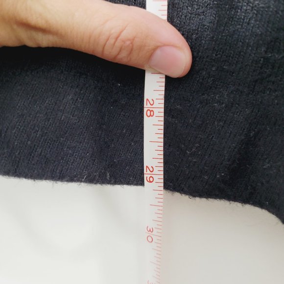 a:glow Maternity Knit Sweater Tunic Top Black Pullover Long Sleeve Womens Large - Picture 7 of 8